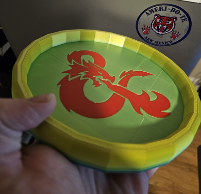 smooth surface d&d dice tray remixed by danners bay hobby & diy d table game 3d print model - Mito3D