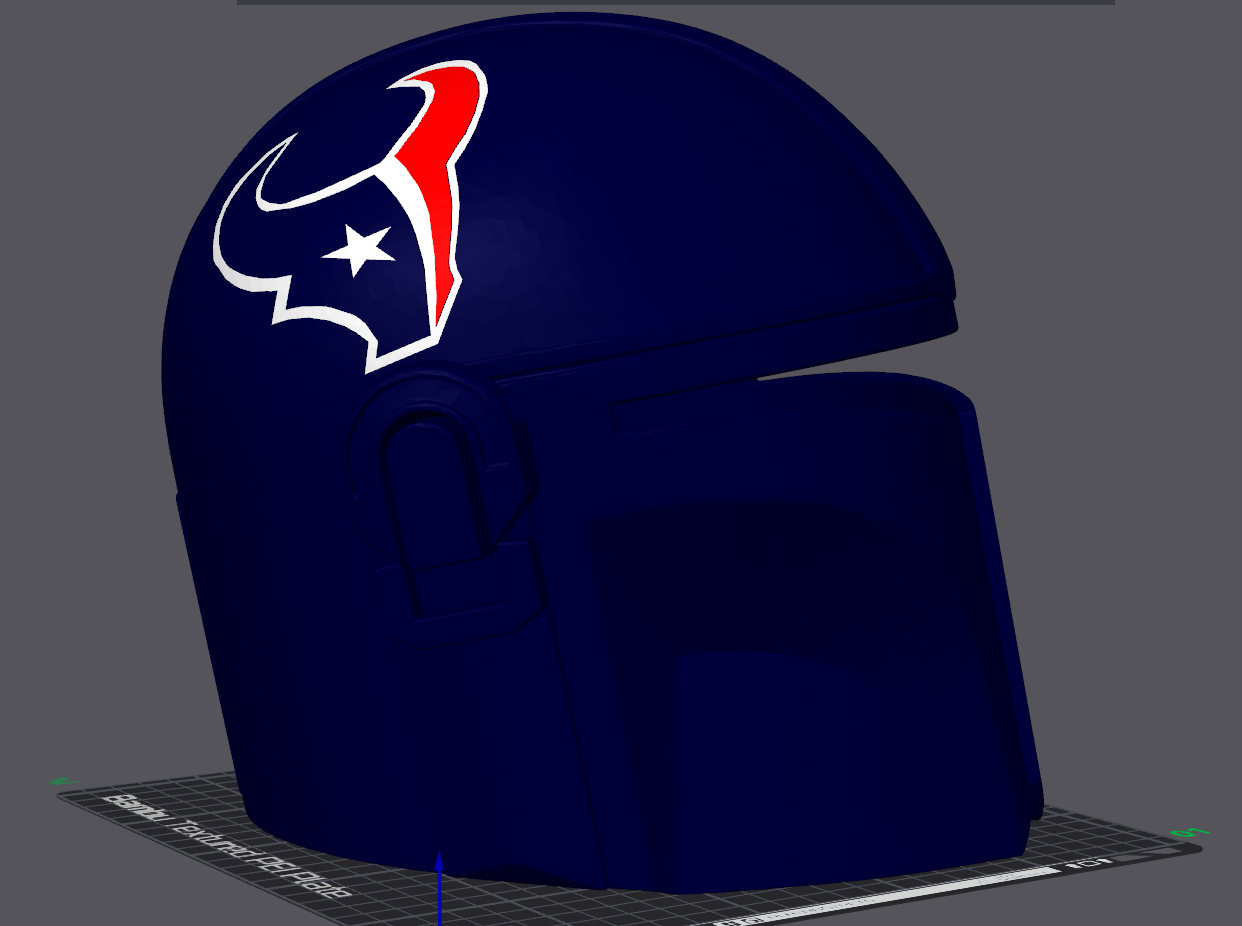 houston texans mandalorianer helm neu gemischt by abonnieren requisiten cosplays masken helme fußball nfl texas mando krieg sterne 3D print model - Mito3D