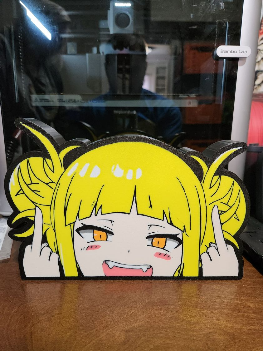 himiko toge my héros université by bromigo77 art panneaux logos led lumière boite boîte anime dessin animé 3D print model - Mito3D