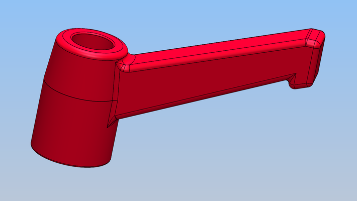 clamping lever handle click by 3mprint pro hobby & diy robotics screw 3d print model - Mito3D