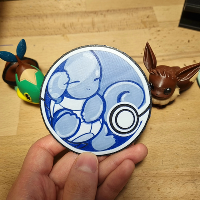 cute squirtle a pokeball portrait hueforge by big simi generative 3d model & lithophane 2d art 2024 pokemon hue forge blue pokeballs poke ball baby 3d print model - Mito3D