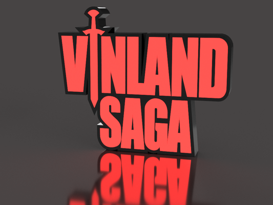 vinland saga lightbox by sitsero art signs & logos anime led lamp animation cartoon logo thorfinn askeladd thorkell bjorn thors canute 3d print model - Mito3D