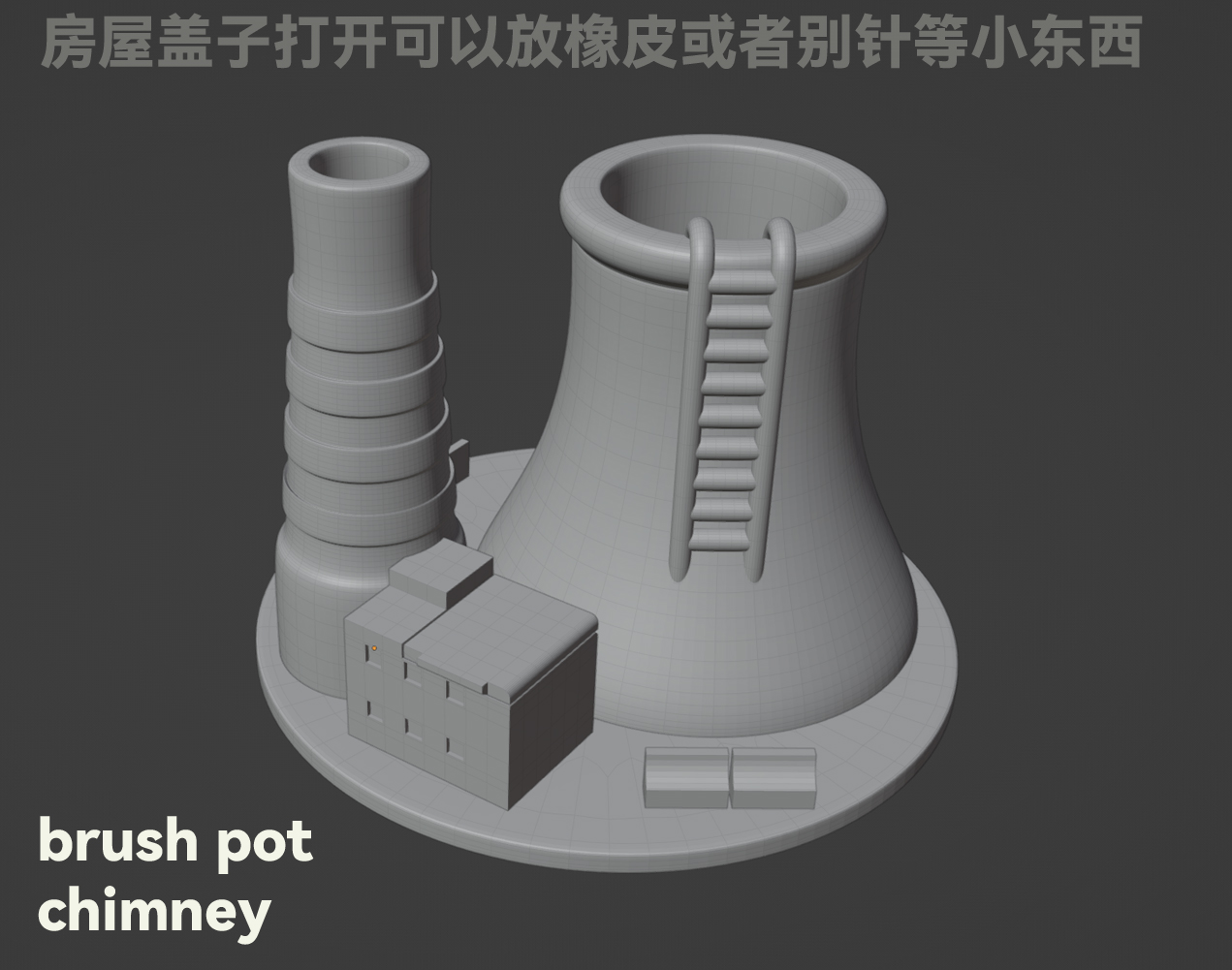 thermal leistung pflanze stift holder industrial alter erinnerung by herr haushalt büro 3D print model - Mito3D