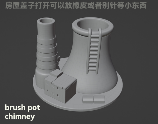 thermal leistung pflanze stift holder industrial alter erinnerung by herr haushalt büro 3d print model - Mito3D