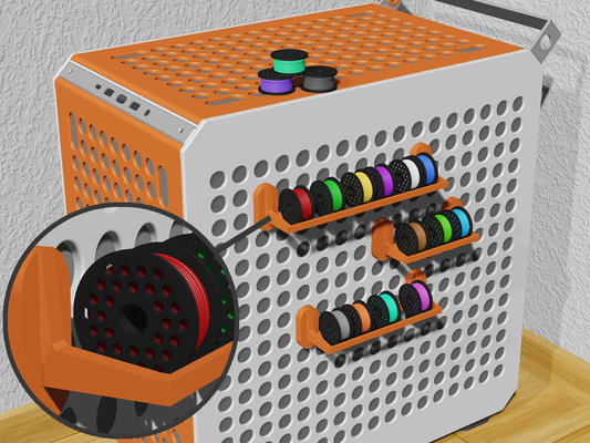 hexadécimal filament bobine décoration qube 500 remixé by molodos outils gadgets prusa fabricant prusament minuscule couleur petit mignonne ordinateur échantillon pla cool filaments fantaisie coolermaster échantillon couleur prusamentspool variantes qube500 3d print model - Mito3D