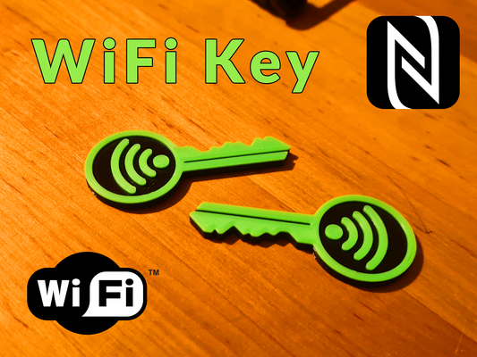 nfc wifi password key wlan schl ssel by molodos tools gadgets pun riddle wifikey wlankey wifipassword wlanpassword 3d print model - Mito3D