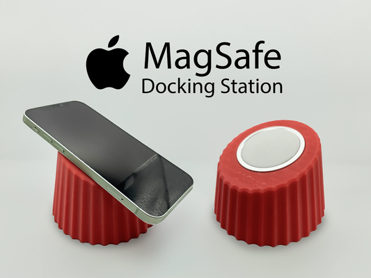 élégant magsafe quai iphone by misérablement ménage bureau chargeur titulaire soutien monter iphone pomme 12 13 14 15 amarrage gare supporter mag usb usbc 3d print model - Mito3D