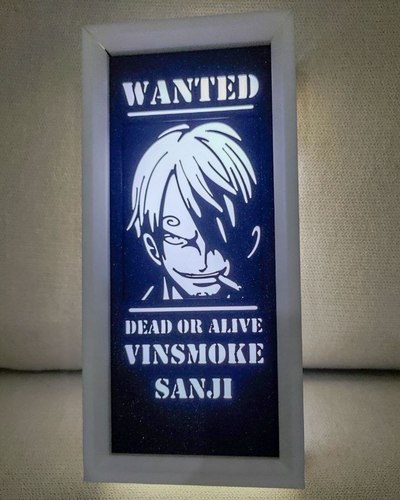 querido sanji insertar by curva básica casa decoración pieza caja ligera anime 3d print model - Mito3D