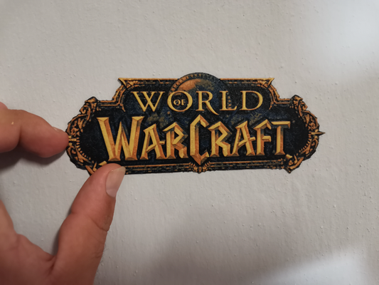 world of warcraft logo wall art by bt3d printing 2d wow hueforge 3d print model - Mito3D
