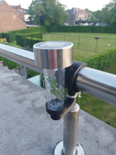 solar led lamp holder by ap engineering household garden light exterior holders 3d print model - Mito3D