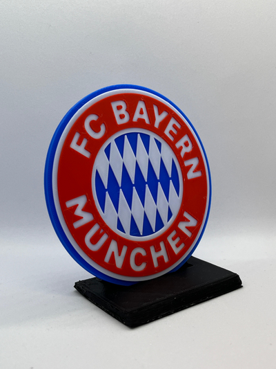 fc bayern m nchen logotipo by tarik77 arte sinais logotipos fuball futebol clube munique fcb bundesliga 3d print model - Mito3D