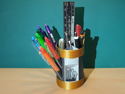 modular pen holder organizer mix match by drjones household office desk pencil cup 3d print model - Mito3D