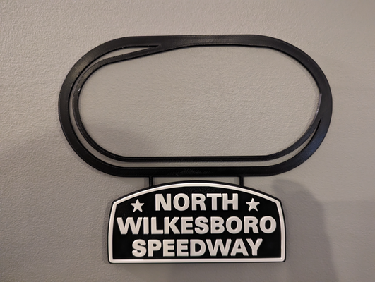 north wilkesboro speedway track map nameplate by dakjones82 art 2d racing layout nascar 3d print model - Mito3D