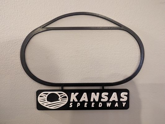 kansas yarış pisti izlemek harita tabela by dakjones82 sanat 2d nascar yerleşim duvar 3d print model - Mito3D