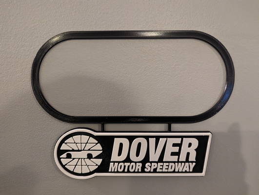 dover motor yarış pisti izlemek harita tabela by dakjones82 sanat 2d nascar dekor duvar araba 3d print model - Mito3D