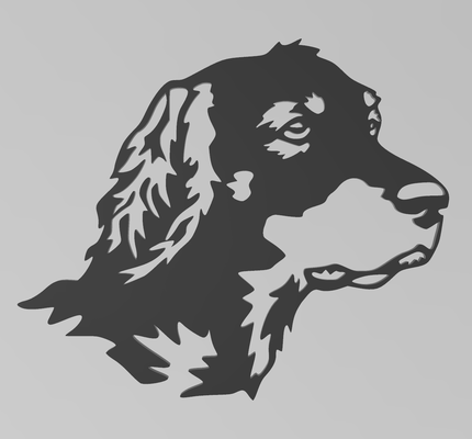 parete arte inglese cocker spaniel by hroshiprint domestico arredamento animale cane muraria 3d print model - Mito3D