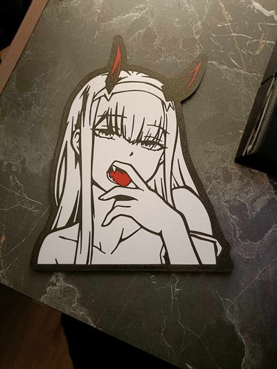 chéri in franxx by kamilwisnia13 art 2d zéro anime 3d print model - Mito3D