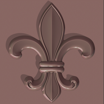 fleur de lis by mandrake kunst 2d dekorativ stücke muster mantel of waffen heraldik 3d print model - Mito3D