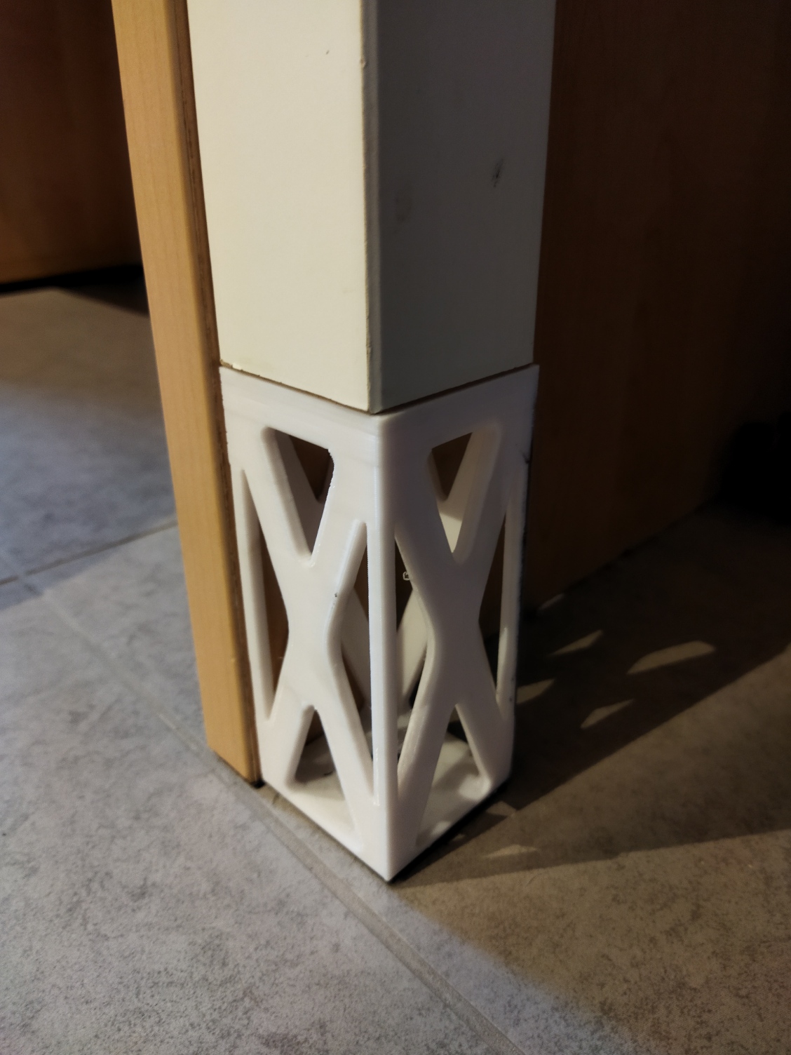 ikea lack 120mm leg extender - lightweight ergonomic by ap engineering household office kallax feet 3D print model - Mito3D