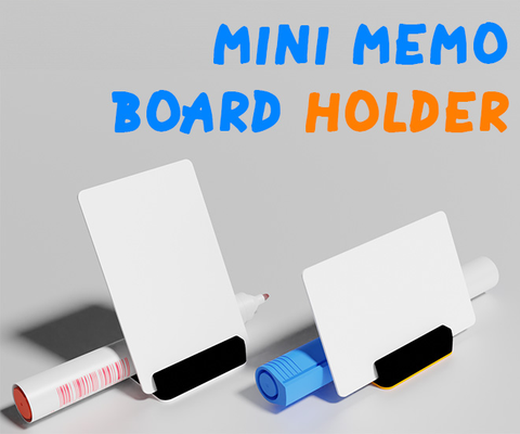 mini memo whiteboard halter unterstützung by albi27 haushalt büro marker merken erinnerung schreibtisch zubehör zubehörteil produktivität rfid nfc karten memos schiefertafeln 3d print model - Mito3D