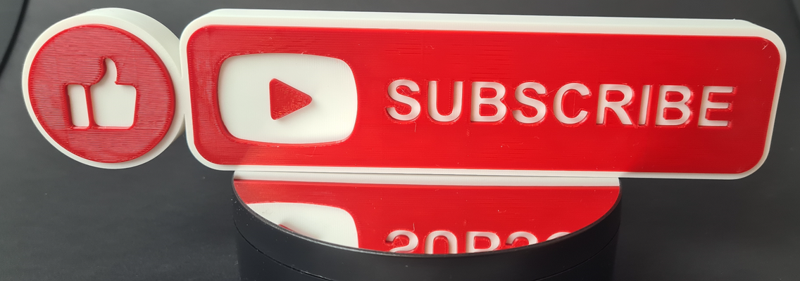 abone ol youtube işaret by terminatördeux sanat işaretler logolar logo akış flama canlı alt paylaş 3d print model - Mito3D