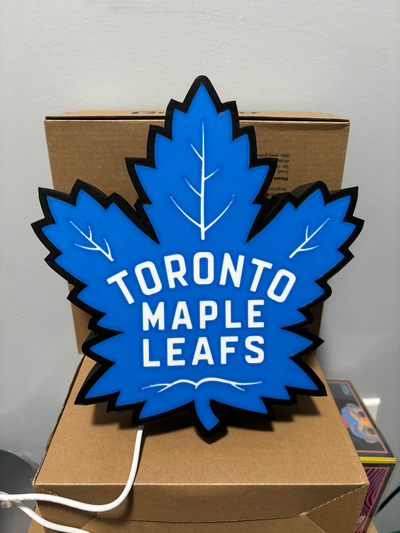 toronto maple leafs light box by future canada art signs & logos nhl hockey leaf 3d print model - Mito3D