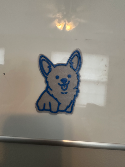 corgi magnet by goldiesvinyl kunst 2d hund hündchen kühlschrank 3d print model - Mito3D