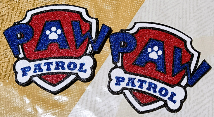 paw patrol logo badge - purge by askenar art coin & badges pawpatrol chase ryder zuma rocky 3d print model - Mito3D