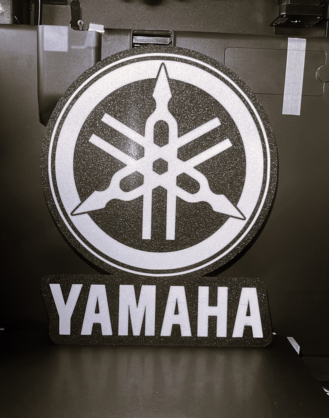 yamaha logotipo 3d caixa luz by rtrigo3d casa decoração moto rtr3d lampe manchas r1 3D print model - Mito3D