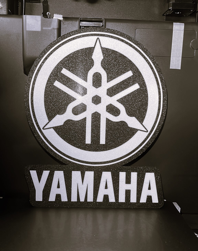 yamaha logo 3d lightbox by rtrigo3d domestico arredamento moto rtr3d lampe luz granelli r1 3d print model - Mito3D