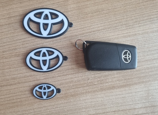 toyota keychain sizes remixed by cuci46 tools gadgets keychains bambulab 3d print model - Mito3D