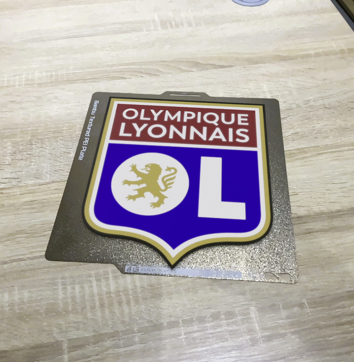 ol olympique lyonnais 3d lightbox by rtrigo3d household decor lighbox foot soccer ball lampe logo luz france 3D print model - Mito3D