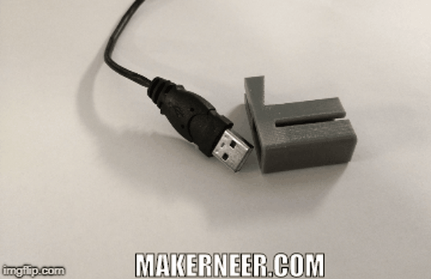 usb hanger hook by makerneer household office computer tpu headphones organization 3dprinter deskorganizer thingiverse headphonehanger helper 3d print model - Mito3D