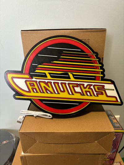 vancouver canucks light box by future canada art signs & logos hockey nhl 3d print model - Mito3D