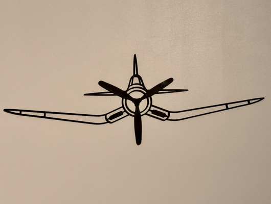 corsario f4 pared arte by machtrim 2d aeronave avión combatiente divertido easyprint 3d print model - Mito3D