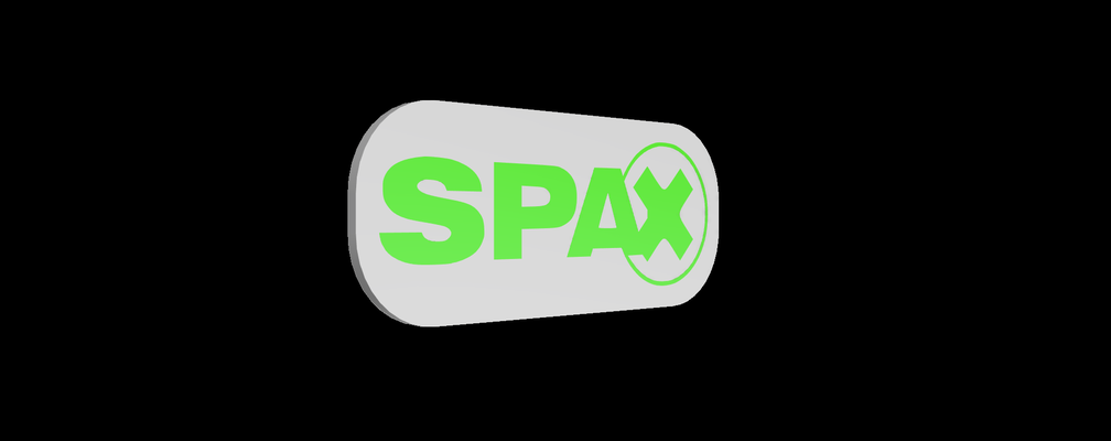 spax magnético logotipo by klauskolbe007 arte sinais logotipos distintivo 3d print model - Mito3D