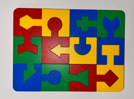 formazione scolastica puzzle ragazzi by michal 3dtisk giocattoli giochi colore forma 3d print model - Mito3D