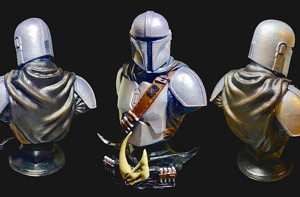 mandalorian supporto gratuito riempimento remixare stella guerre 3d modelli remixato by iczfirz arte sculture fan art georgelucas lucas mudhorn guerre stellari è modo 3d print model - Mito3D