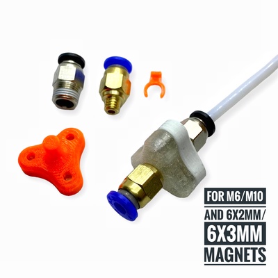 m6 m10 ptfe röhren verbinder magnetisch pc4 6x2mm 6x3mm magnete neu gemischt by 3d drucker zubehör mmu trockenbox tube 3d print model - Mito3D