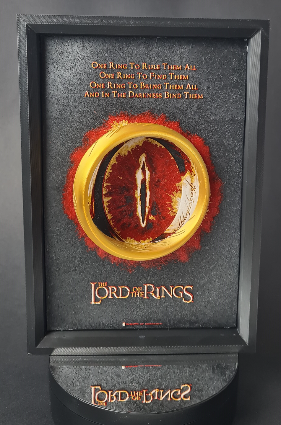 one ring lord of rings hueforge by terminatordeux generative 3d model & lithophane hue forge frame gold elves elven hobbit golum dwarf black a1 accessories ams lite p1p p1s x1 carbon mini 3 colors 4 color bambu bambulab movie geek geekgift gift deco decor house office room bed tv 3D print model - Mito3D