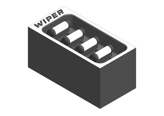 babo insert wiper 2x1 by willi 3d tools organizers box bambulabx1 bambulab bambulabx1carbon bambulabp1p baboorganiser organizer storage 3d print model - Mito3D