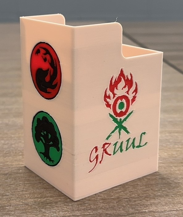 75cards deck box gruul design by caesar0779 hobby diy mtg deckbox 3D print model - Mito3D