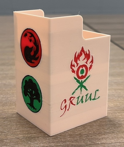 75cards cubierta caja gruul diseño by caesar0779 pasatiempo bricolaje diy mtg deckbox 3d print model - Mito3D