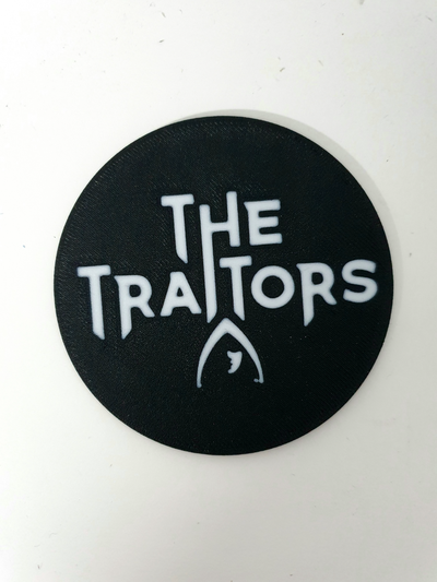 traitors tv coaster by bigandra household decor beer mat memorabilia 3d print model - Mito3D