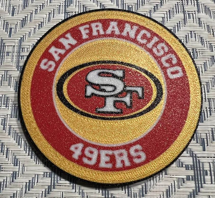 san francisco 49ers coaster by mipmay3d household decor sanfrancisco 49rs football sf49rs nfl nflcoaster nfllogo logo mancave beer beercoaster coffee soda can drinkcoaster superbowl 3d print model - Mito3D