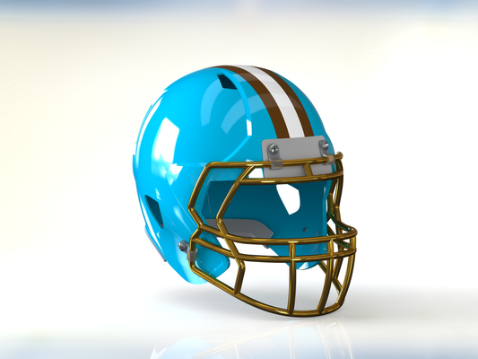 american football helmet by 3dxav hobby & diy sport outdoors mask shell superbowl ball americano case face game play balloon 3d print model - Mito3D