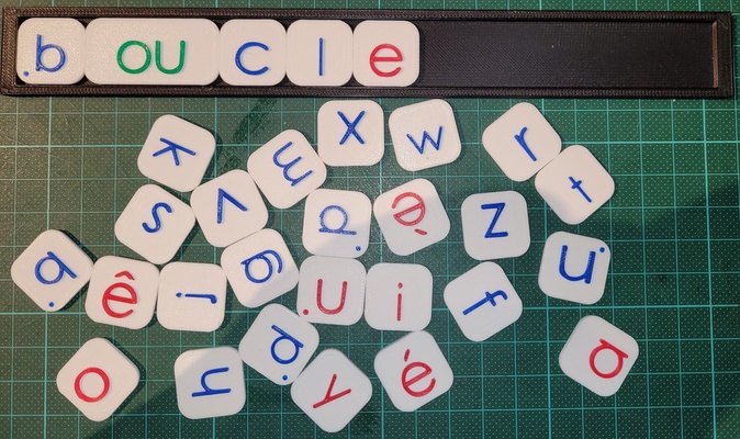 lettres mobiles by olivier3dprint education models lecture ecriture cp apprentissage 3d print model - Mito3D