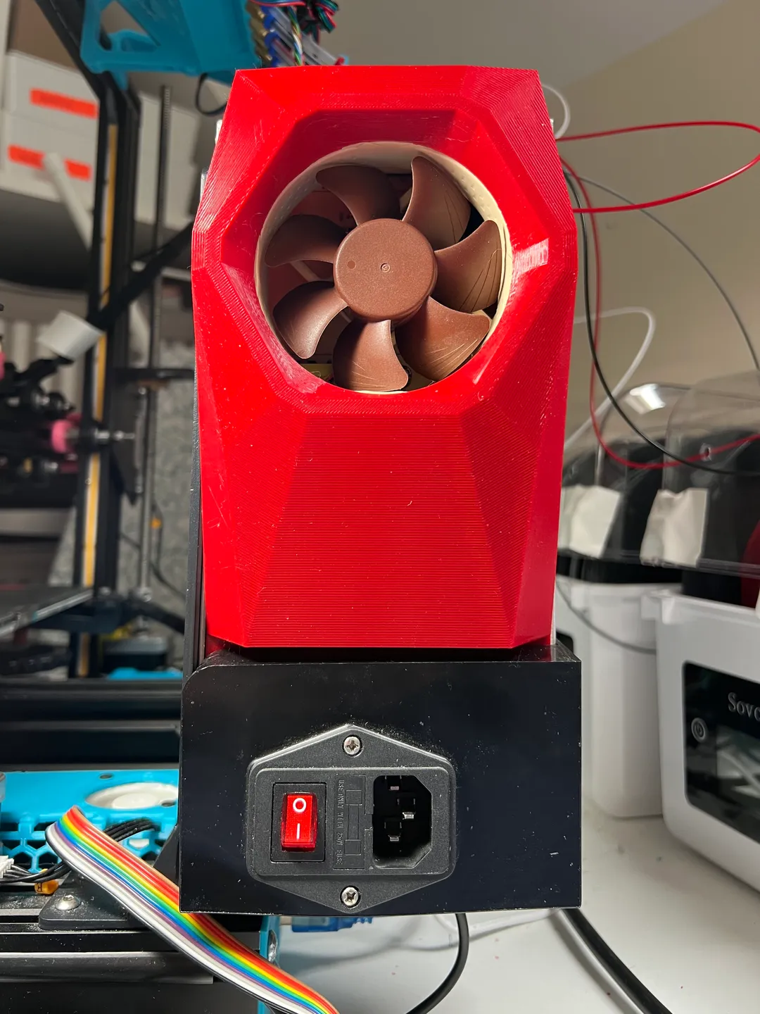 ender 3 pro psu cover 80 mm fan voron inspired by eoyilmaz 3d printer parts creality ender3 crealityender3pro ender3pro crealityender3 3D print model - Mito3D