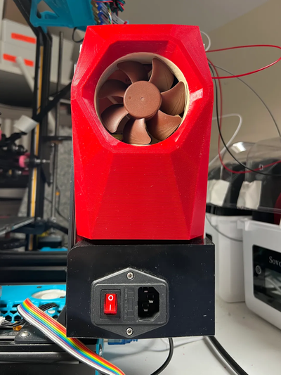 ender 3 pro psu copertina guaina 80 mm fan voron ispirato by indelebile 3d stampante parti creality ender3 crealityender3pro ender3pro crealityender3 3d print model - Mito3D