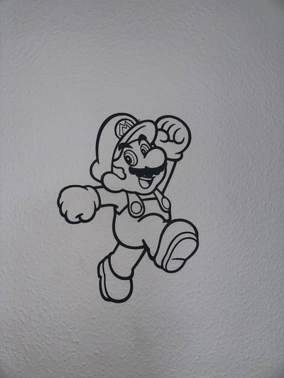 mario 2d by kırağı print3d sanat süper kardeşler supermario2d kardeşler duvar sanatı marco 3d print model - Mito3D